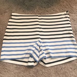 High waisted striped shorts